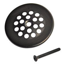 2-7/8 In. Bath Grid Strainer with Screw in Oil Rubbed Bronze