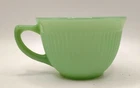 1950s Anchor Hocking Fire King Ribbed Jane Ray Jadeite Tea Cup