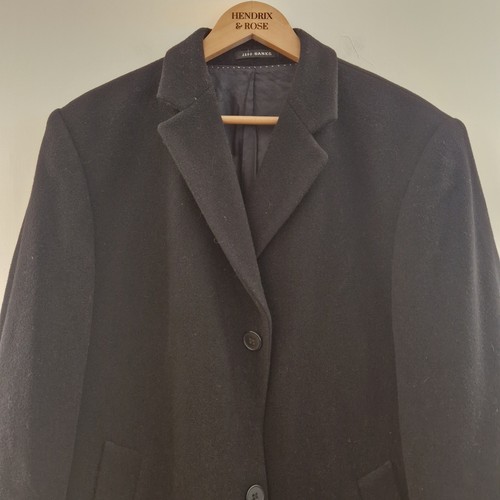 Jeff Banks Mens Overcoat Jacket - Black 40 - Picture 2 of 17