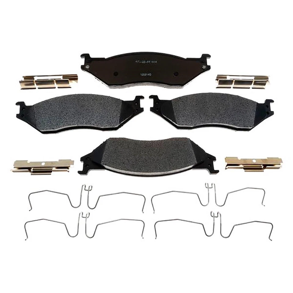 Juego de rotores de freno delanteros + pastillas de freno metálicas para Ford F-450 Super Duty 2005-2015 Foto 2 de 4