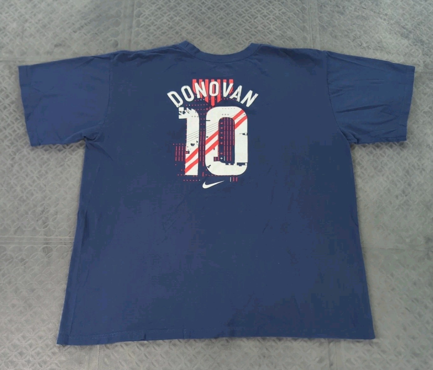 USA Soccer National Team Shirt Nike Landon Donovan Blue Short Sleeve Men XL #10