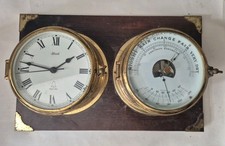 Hermle Shipsbell Schiffsuhr Vintage Wanduhr und Barometer made In Germany