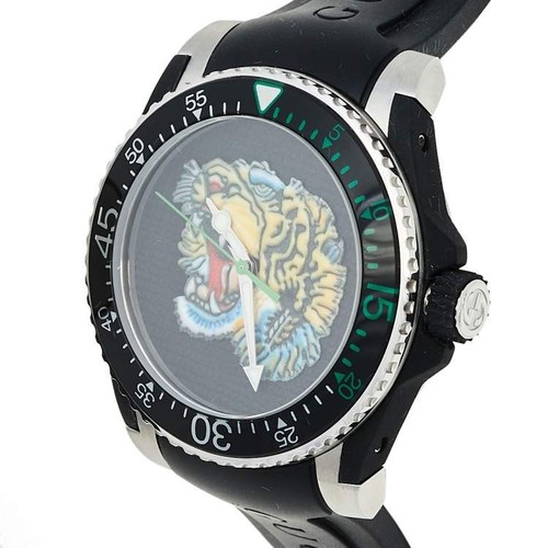 Reloj para hombre Gucci YA136318 40 mm esfera con motivo de tigre de buceo - negro - Imagen 2 de 4
