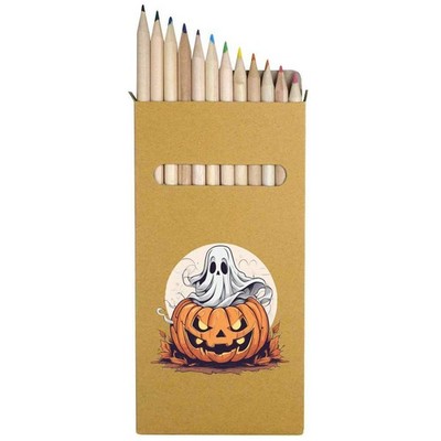 12 x 'Pumpkin & Ghost' lang 178 mm Buntstifte / Bleistift Set (PE00095779)