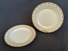 KPM Porcelain Hand Painted Kurland Gold Gilt Decoration Plates 9.75" Set Of 2