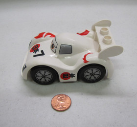 Lego Duplo Pixar Cars Shu Todoroki White Sports Car Vehicle Movie 5839 #3