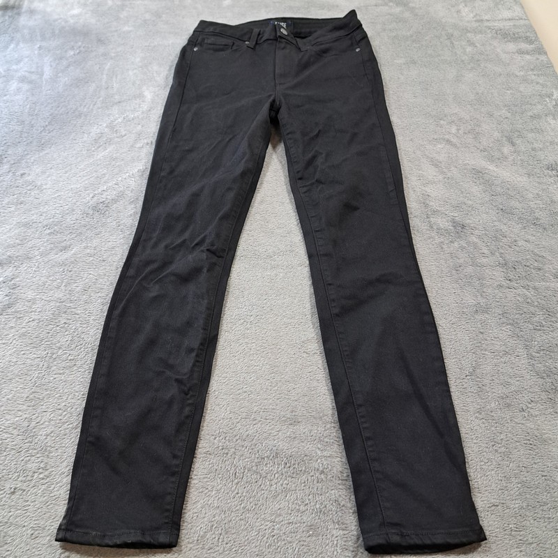 Paige Womens Black Denim Jeans Size 28 Casual Straight Leg Flat Front Outdoor