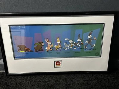 WARNER BROS CEL EVOLUTION OF BUGS BUNNY CHUCK JONES Signed 50th Anniversary - Image 1 of 3