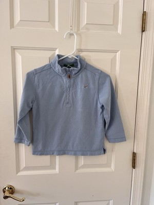 Crewcuts Boys Size 7 Light Blue Quarter Zip Long Sleeved Shirt 100% Cotton