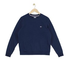 Tommy Hilfiger Sweatshirt Womens Size M Blue Crew Neck Casual Logo Classic
