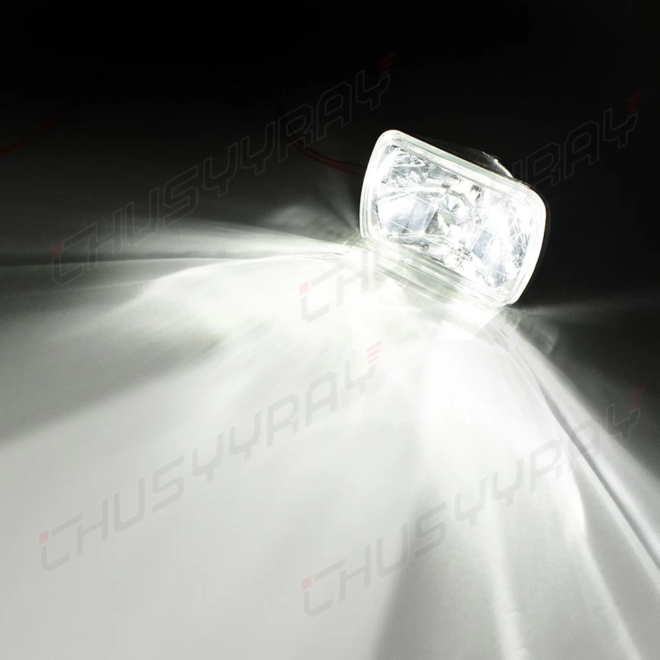 Faros de vidrio de haz sellado cuadrado de 7" para Toyota Supra 1987-1983 bombillas H4 H6054 Foto 4 de 4