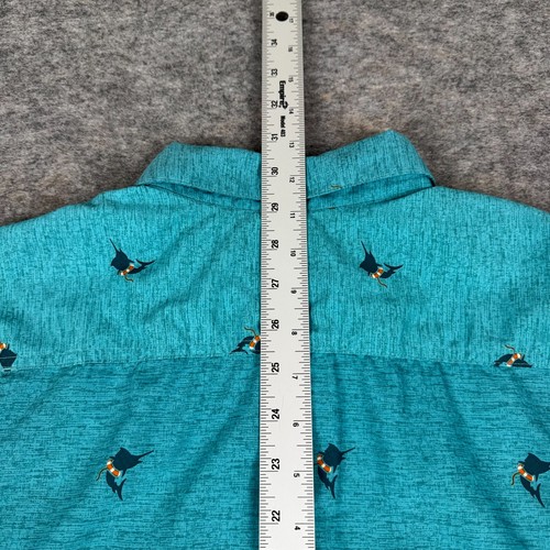 Columbia Omni Shade Button Up Shirt Vented Sword Fish Blue Mens Small S - Picture 13 of 14