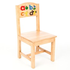 Childs Fair Trade ABC Chair Handmade Using Reclaimed Rubberwood