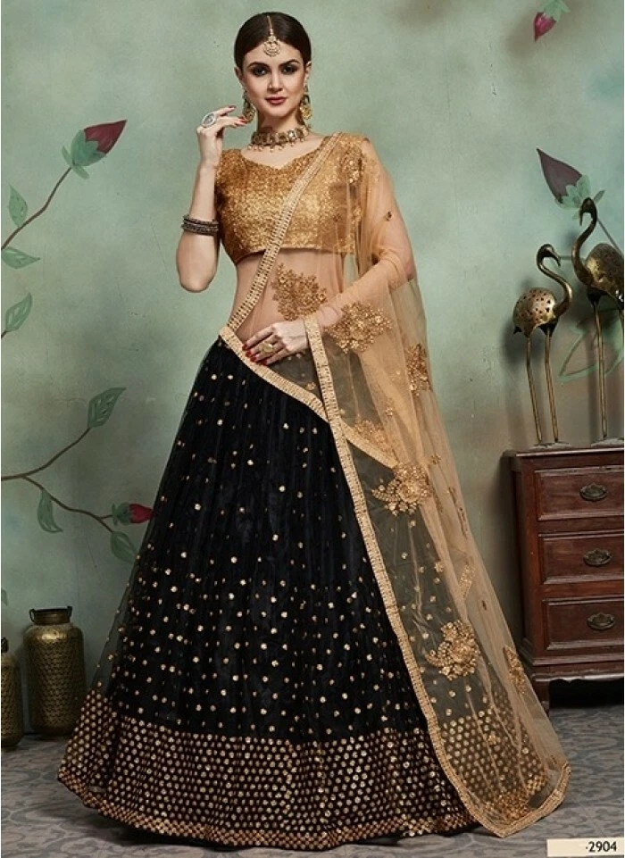 Buy Black Golden Designer Gharara Suit In USA, UK, Canada, Australia,  Newzeland online