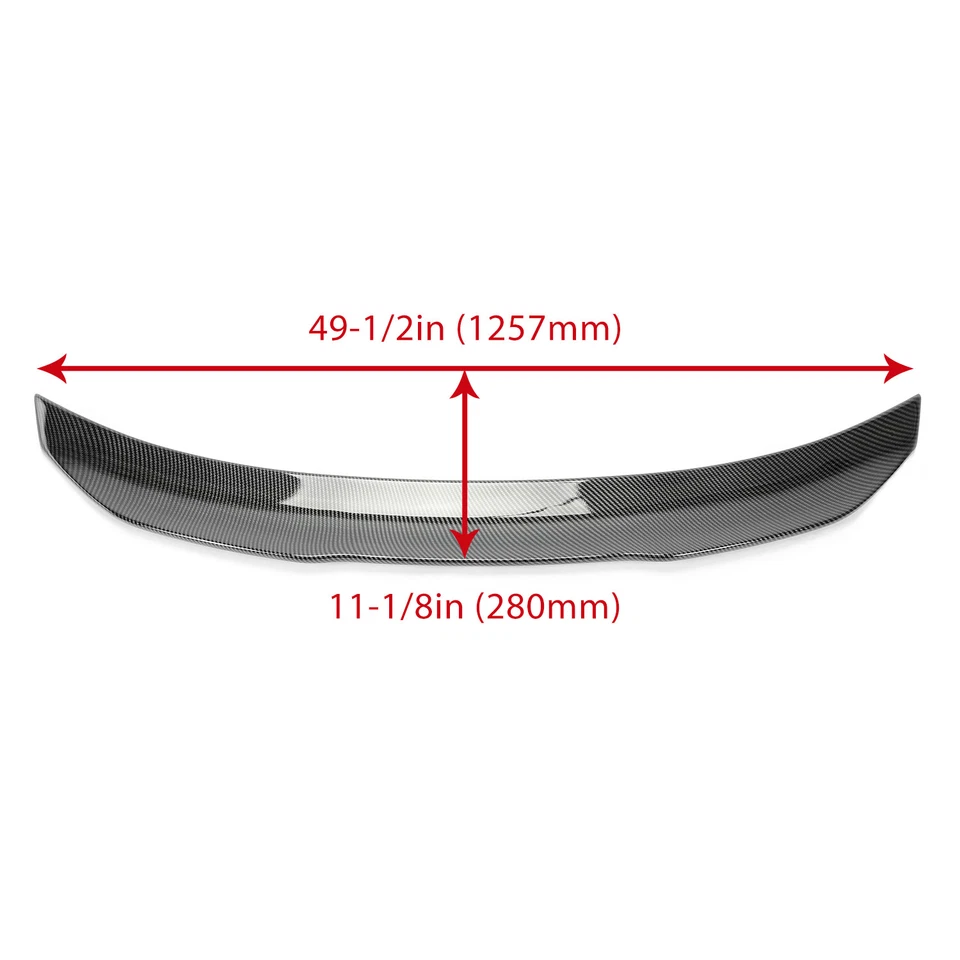 Aparência de fibra de carbono estilo PSM porta-malas traseiro asa spoiler para Infiniti Q50 14-2024 - Imagem 4 de 4