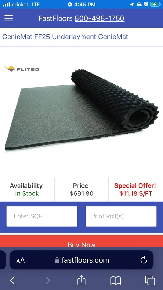 Alicate Geniemat FF25 controle de som roll-out flutuante barreira de vapor subjacente - Imagem 2 de 2