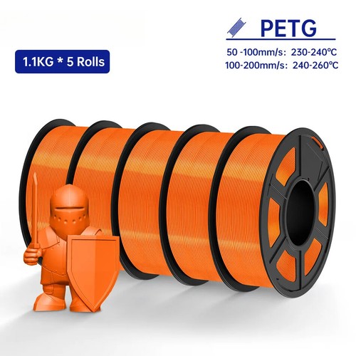PETG Filament 1.75MM 5Rolls 3D Printer PETG 100% No Bubble for FDM 3D Printing - 第 10/10 張圖片