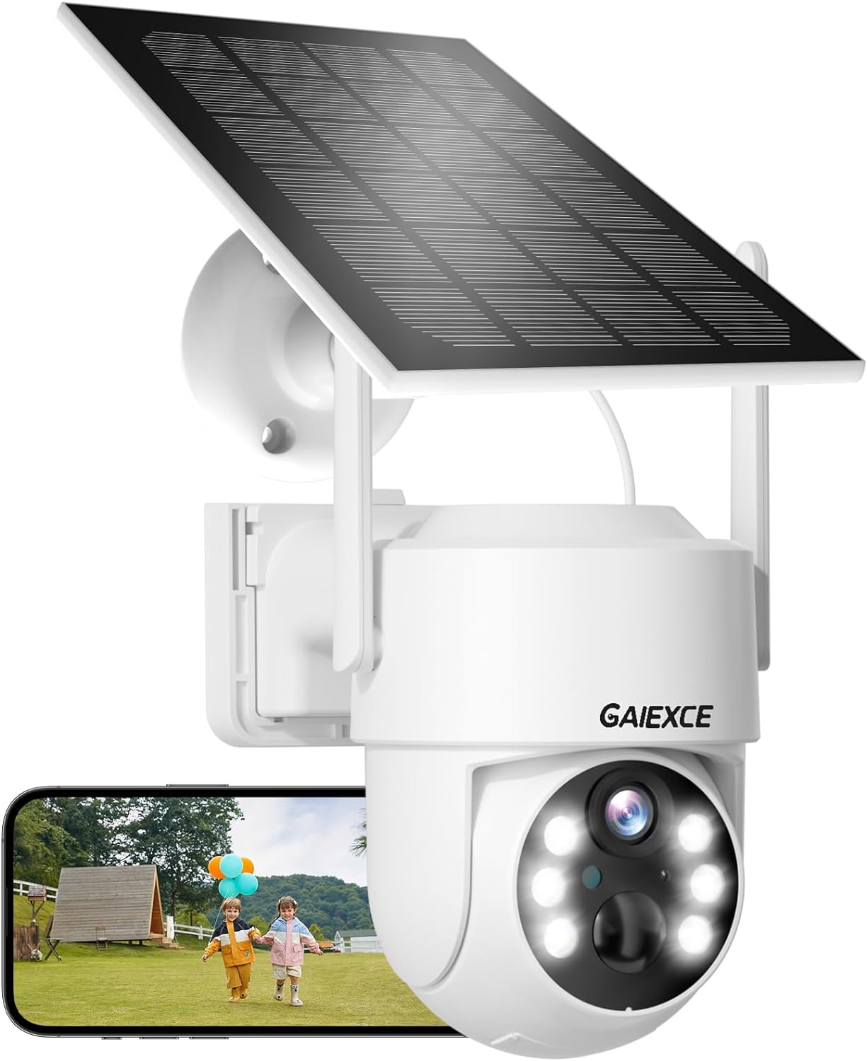 4MP Solar Wireless Outdoor Security Camera, 100% Wire-Free Battery Powered