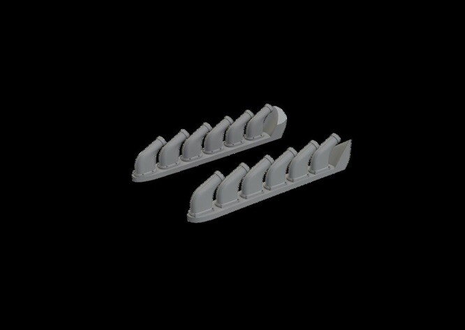 Eduard Accessories 648992 - 1:48 P-51B/C Exhaust Stacks EDUARD - New