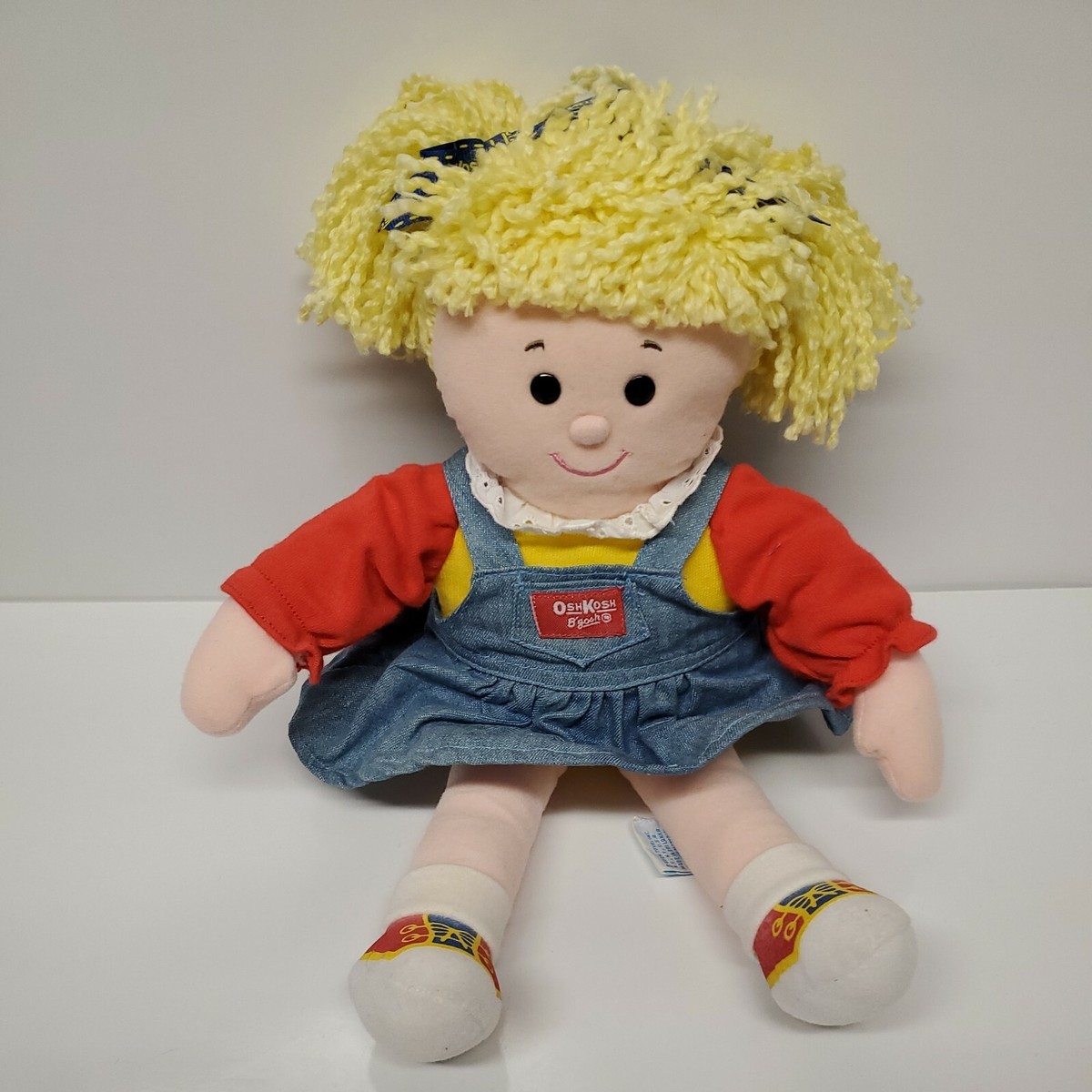 VINTAGE EDEN PLUSH DOLL OSHKOSH B'GOSH GIRL WITH DENIM JUMPER 13