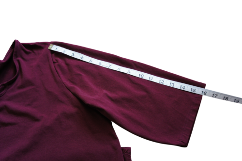 Catherine's Suprema Collection Women's T Shirt 1X Red Burgundy Keyhole Neck - Picture 2 of 10