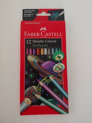 Faber-Castell Metallic Colored Ecopencils - 12 Break Resistant Coloring Pencils