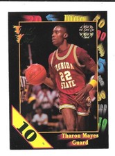 1992 Wild Card Basketball 10 Stripe Tharon Mayes #110 EXC