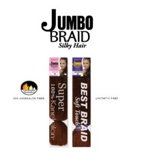  8 PACKS - Jumbo Braid Silky Hair 100 Kanekalon Fiber Harlem 125  Light Brown