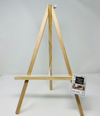 CASE LOT OF 8: LG Tabletop Wooden Easel Natural Light Finish 19'' Tall 12'' Long
