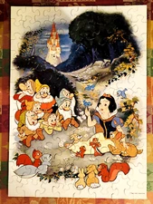 Vintage Springbok Snow White Disney Puzzle 100 Pieces 1973 Complete