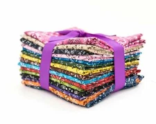Bandana  fat quarter pack pre cut 100% cotton fabric quilt 15 pieces