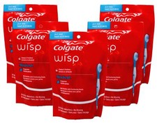 5 Pk Colgate Max Fresh Wisp Disposable Mini Travel Toothbrushes Peppermint 24 Ct