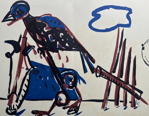 MARKUS LUPERTZ GERMAN ORIGINAL LITHOGRAPH "UNTITLED ABSTRACT" 1986 - Foto 2 di 6