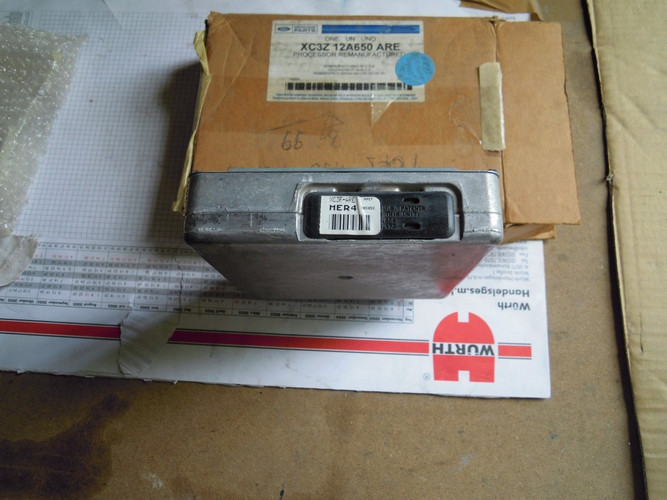 Engine Control Unit ECM Module Ford #XC3Z-12A650ARE 1999 Ford F250 ...