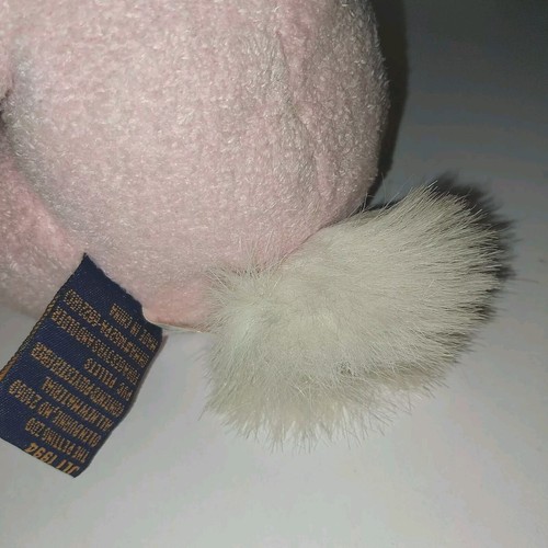Petting Zoo Rosa Coniglio Peluche Plaid Fiocco Terry Panno Ecopelliccia Coda 9" - Foto 9 di 9