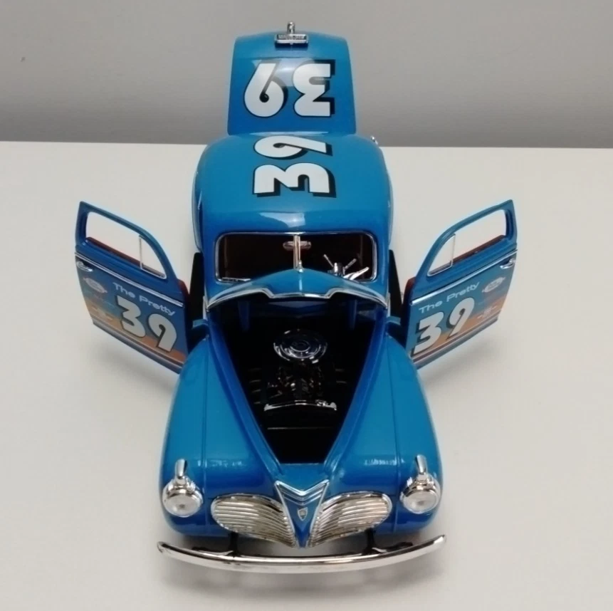 Plymouth Pro Street 1941 diecast escala 1:18 azul #39 edición limitada Road Champ Foto 3 de 4