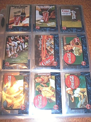 Vintage Coca Cola Cards Set 50 Complete Sprint Phone Cel Cards Coke Card Lot