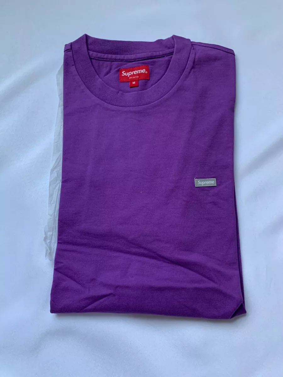 Supreme Reflective Small Box Tee Purple Black F/W 18 Size M