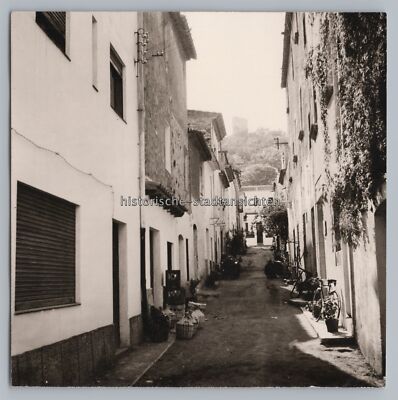 Tossa de Mar Katalanien Spanien 1962 - Altstadt Gasse - Altes Foto 1960er