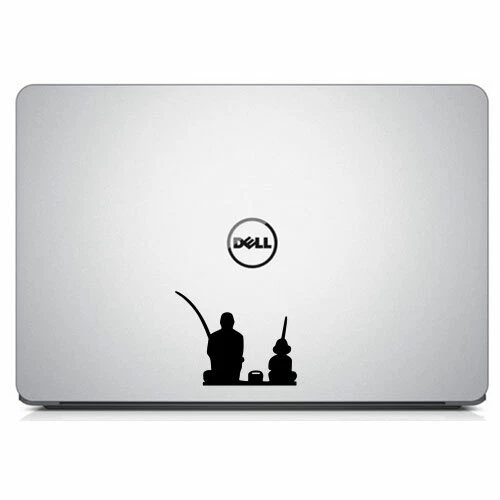 Adesivo de pesca pai e filho para Macbook trackpad laptop caneca copo decoração arte - Imagem 2 de 4