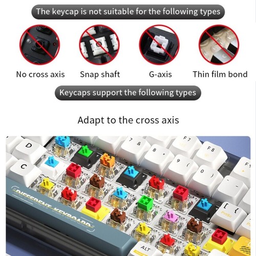 Russian Keycaps Frogs Pattern Mechanical Keyboard Keycap for Enthusiasts Gaming - Picture 3 of 10