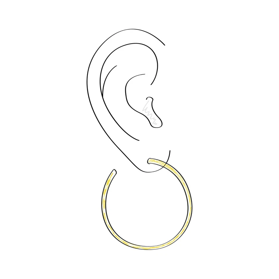 Серьги-кольца из желтого золота с кубическими камнями циркония, коктейльная бижутерия - Изображение 2 из 4