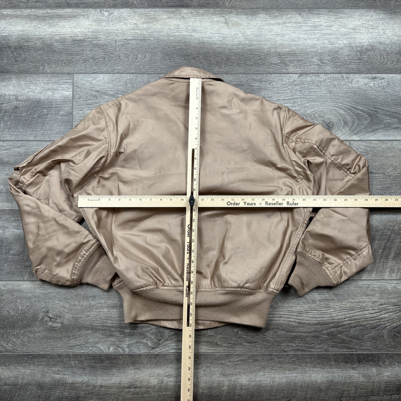 Vintage Military Flight Jacket Mens Medium Beige Desert Summer Flyer