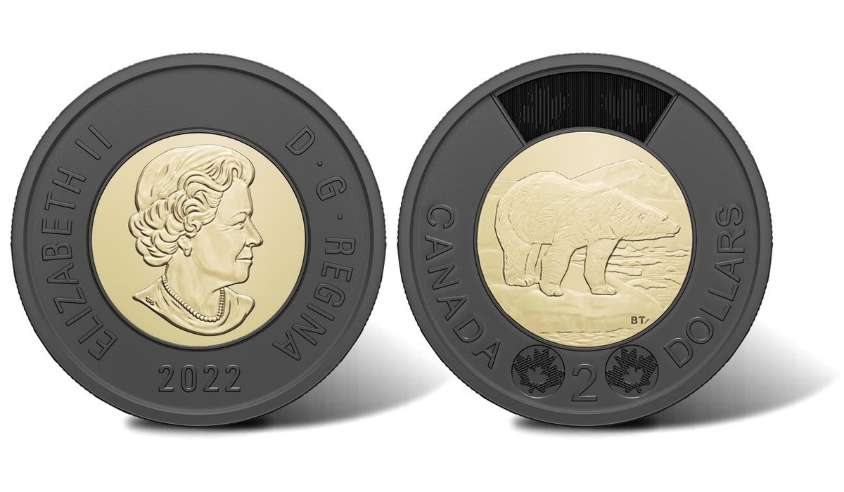 PCGS MS65 2022 カナダ $2 ブラックリング クイーン エリザベス 2022 CANADA 2 DOLLARS QUEEN ELIZABETH II BLACK RING
