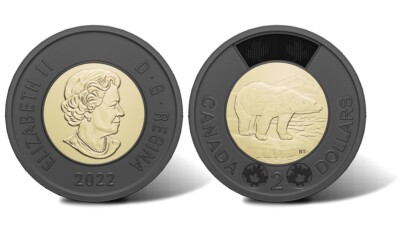 Canada 2022 $2 Black Ring Toonie - In Memory of Queen