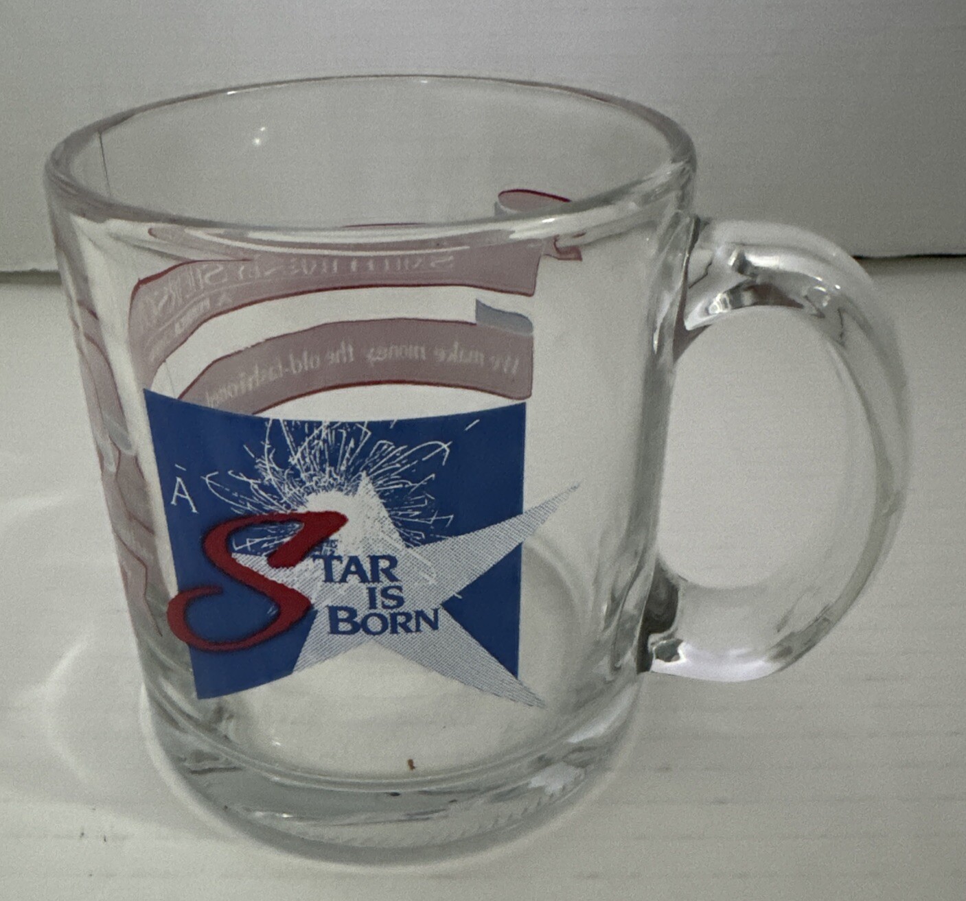 Vintage 1993 Smith Barney Shearson Coffee Cup Glass Mug Rare Brokerage