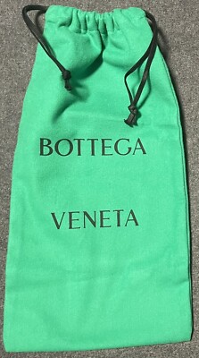 Authentic Bottega Veneta - Pair of Green Flannel Drawstring Dust