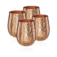 1-4x Kupferbecher reines Kupfer 100% Ayuverda...