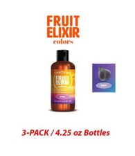 Hantesis Fruit Elixir Italian Semi-Permanent Hair Color GREY 3-Pack 3X 4.25oz