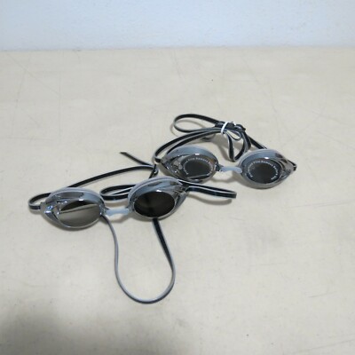 UNIQ FLIKER SWIM RACING GOGGLES PROFESSIONAL SILVER/GREY SET OF TWO
